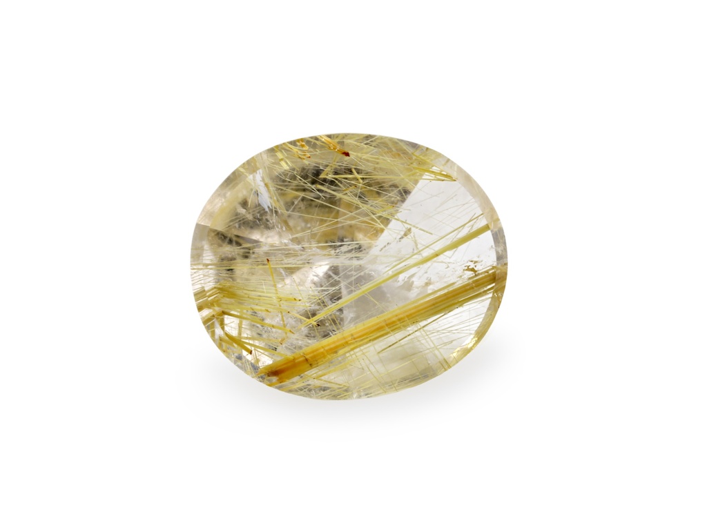 Rutilated Quartz 11x9.3mm Oval Faceted