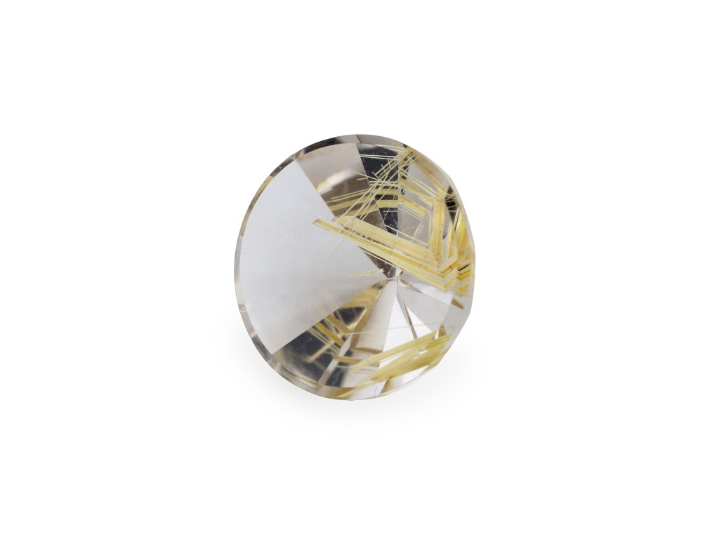 Rutilated Quartz 10.7mm Round Faceted