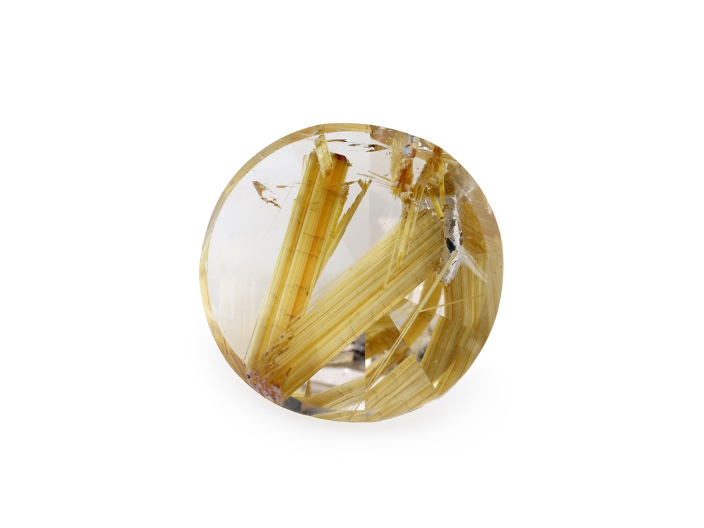 Rutilated Quartz 13.2mm Round Faceted
