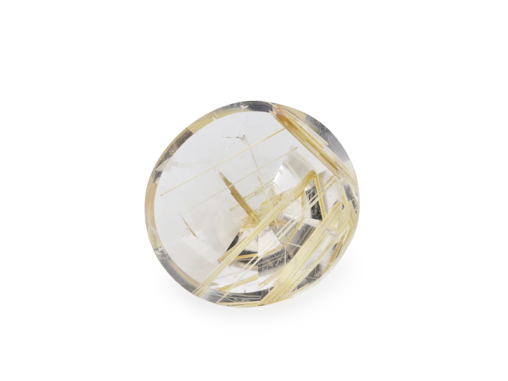 Rutilated Quartz 10.9mm Round Faceted