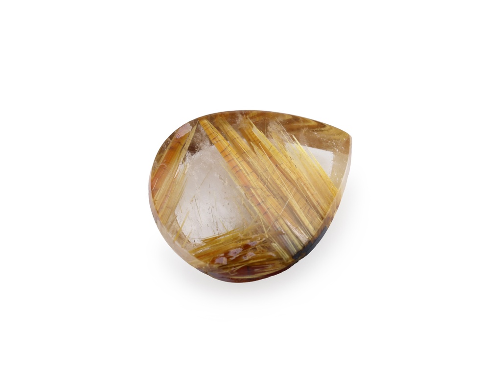 Rutilated Quartz 13.5x11.6mm Pear Shape