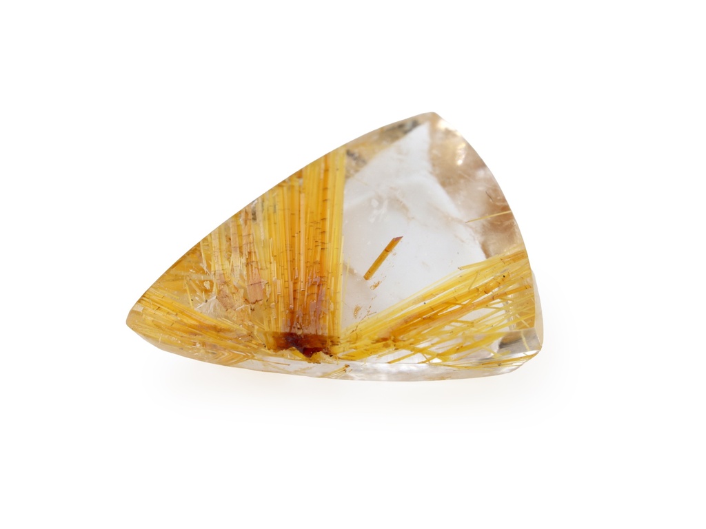 [QZET1410X1] Rutilated Quartz 13.7x11.1mm Triangle