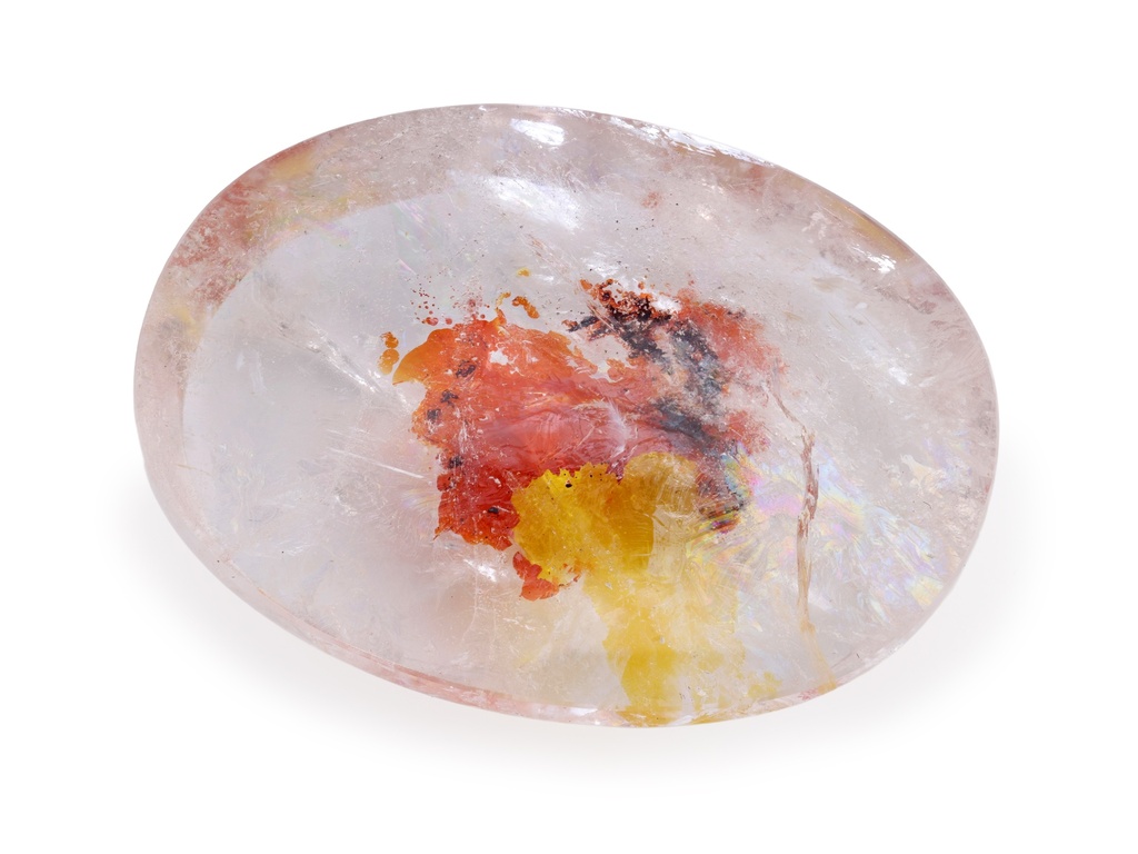 [QZVT3525X1] Hematoid Quartz 35x25.5mm Oval