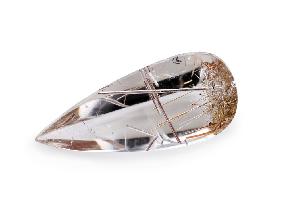 Rutilated Quartz 37x16.6mm Pear Shape