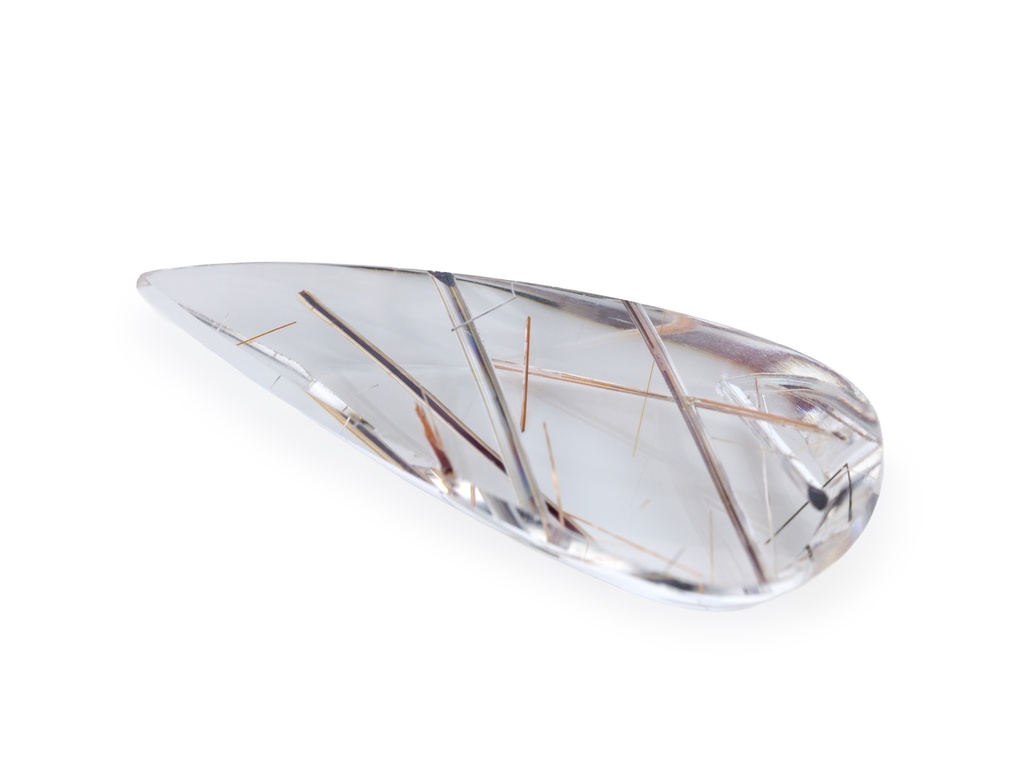 [QZPT2520X1] Rutilated Quartz 26x11mm Pear Shape