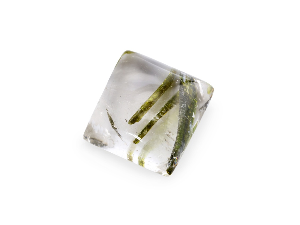 [QZBC1510X1] Quartz with Epidote 15.2x14.3mm Baguette