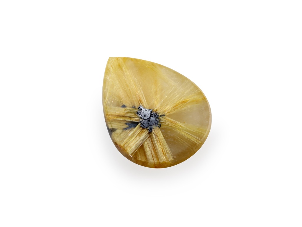 Rutilated Quartz 11.7x9.4mm Pear Shape