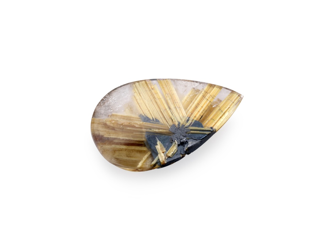 [QZPT1612X2] Rutilated Quartz 15.8x9.5mm Pear Shape