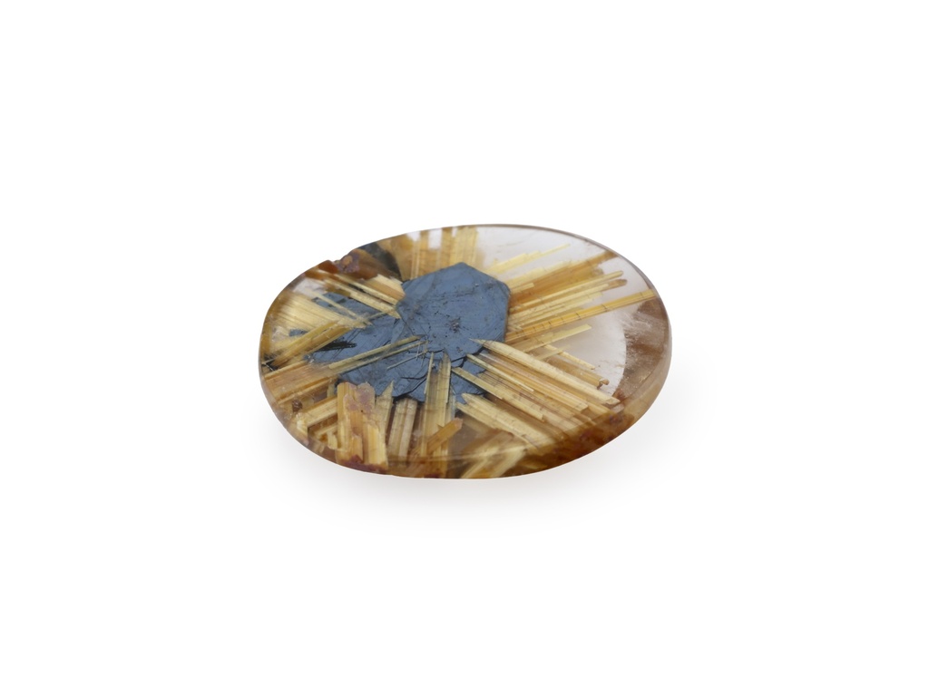 Rutilated Quartz 11.6x9.2mm Oval