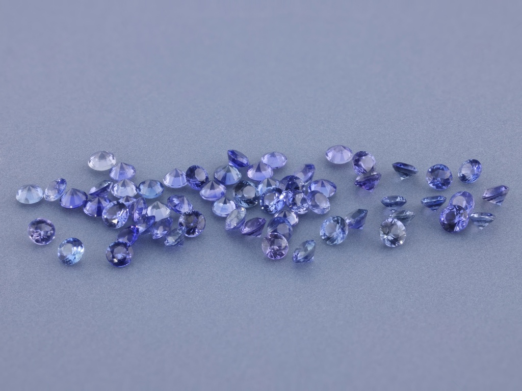Purple Sapphire 1.50mm Round Diam Cut Blue