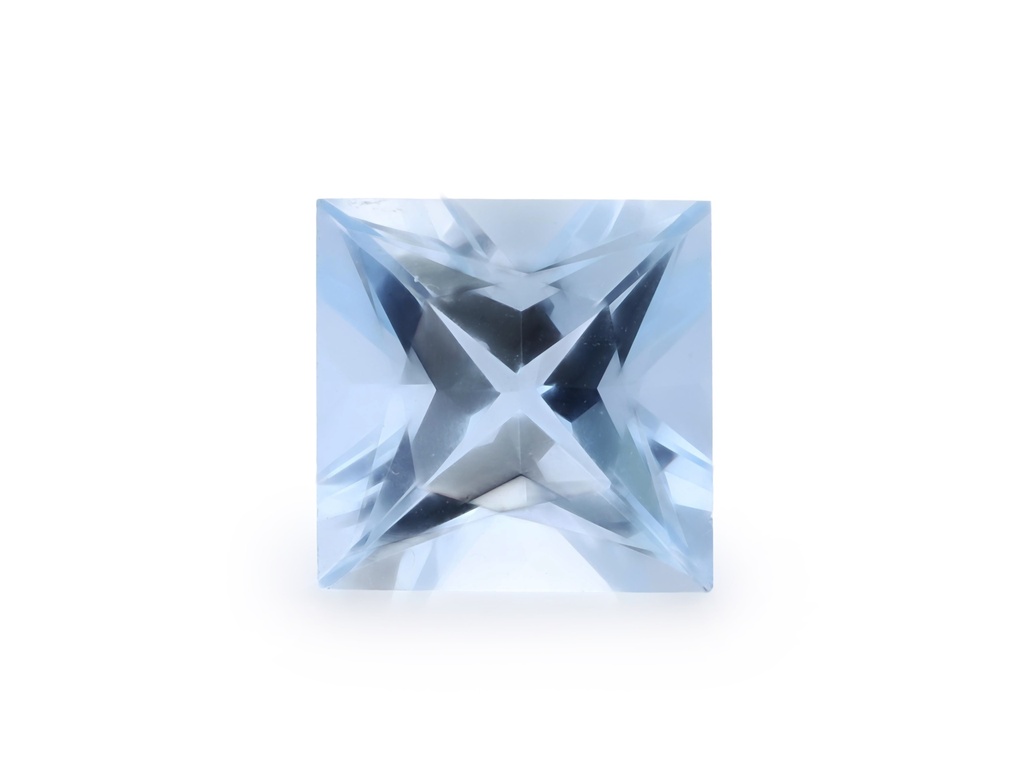 Aquamarine 7.19x7.10mm Princess Cut