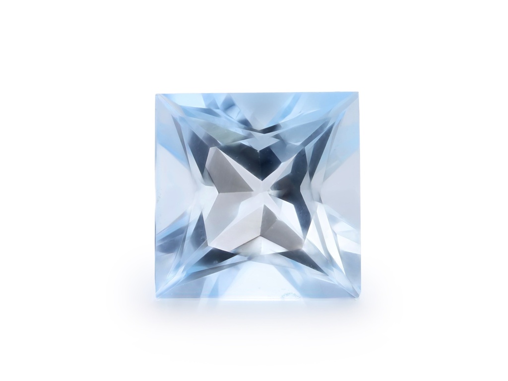 Aquamarine 8.09x8.08mm Princess Cut