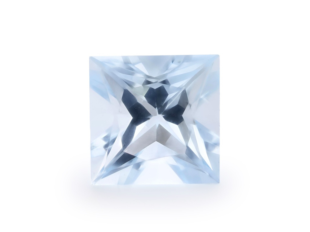 Aquamarine 8.15x8.10mm Princess Cut