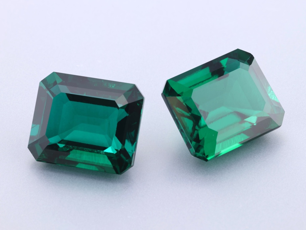 [BHOS1109P1] Hydrothermal/Lab Grown Emerald 11.5x9.5mm Emerald Cut