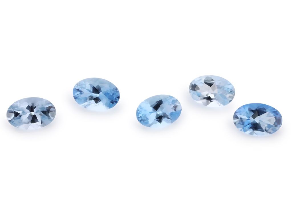 Aquamarine 6x4mm Oval Dark Blue