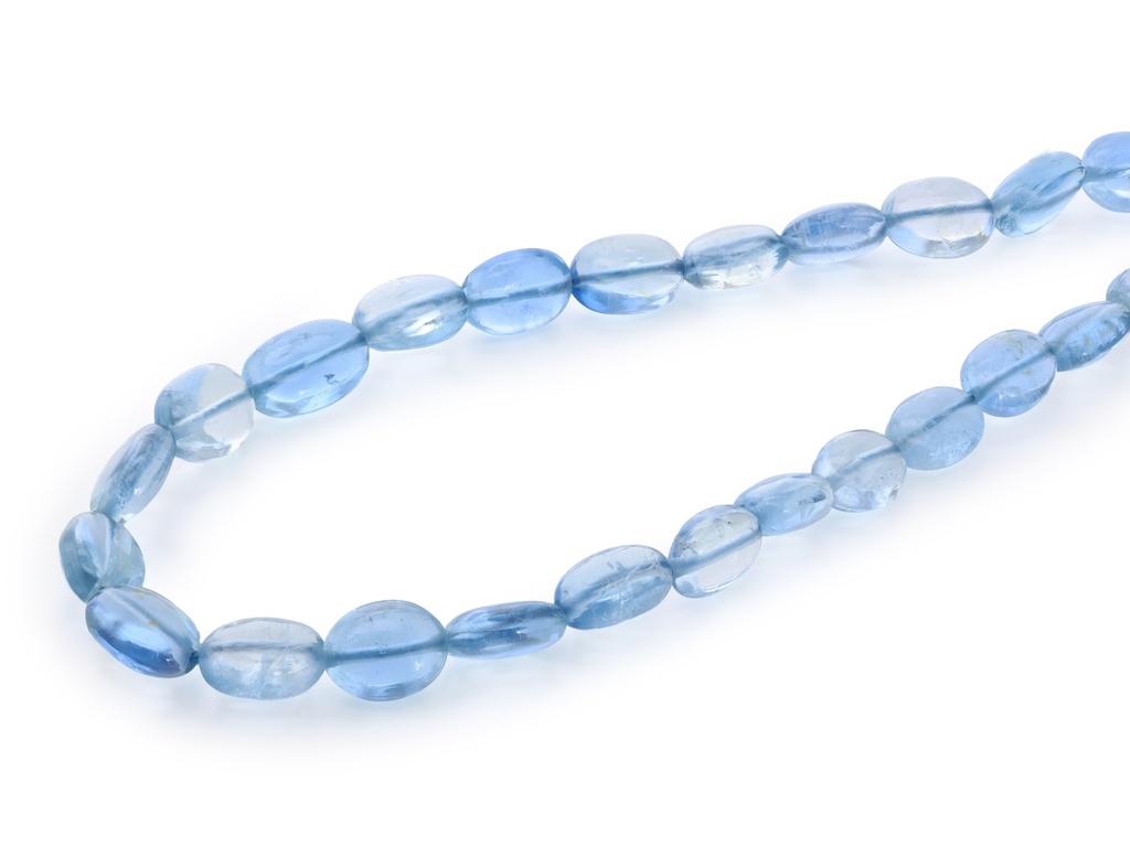 Aquamarine 4x3 - 6x5mm Flat Oval Polished Graduated