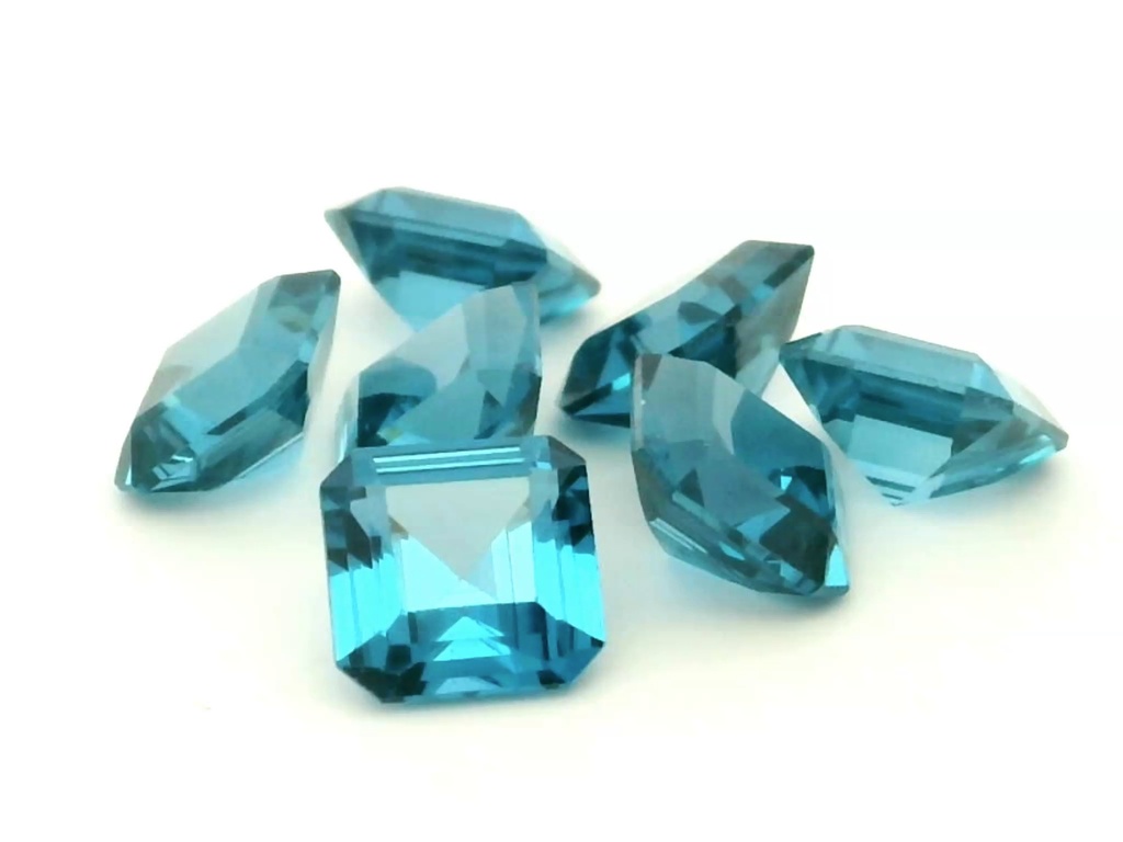 Synthetic/Lab Grown Spinel 7.00mm Square Emerald Cut Blue