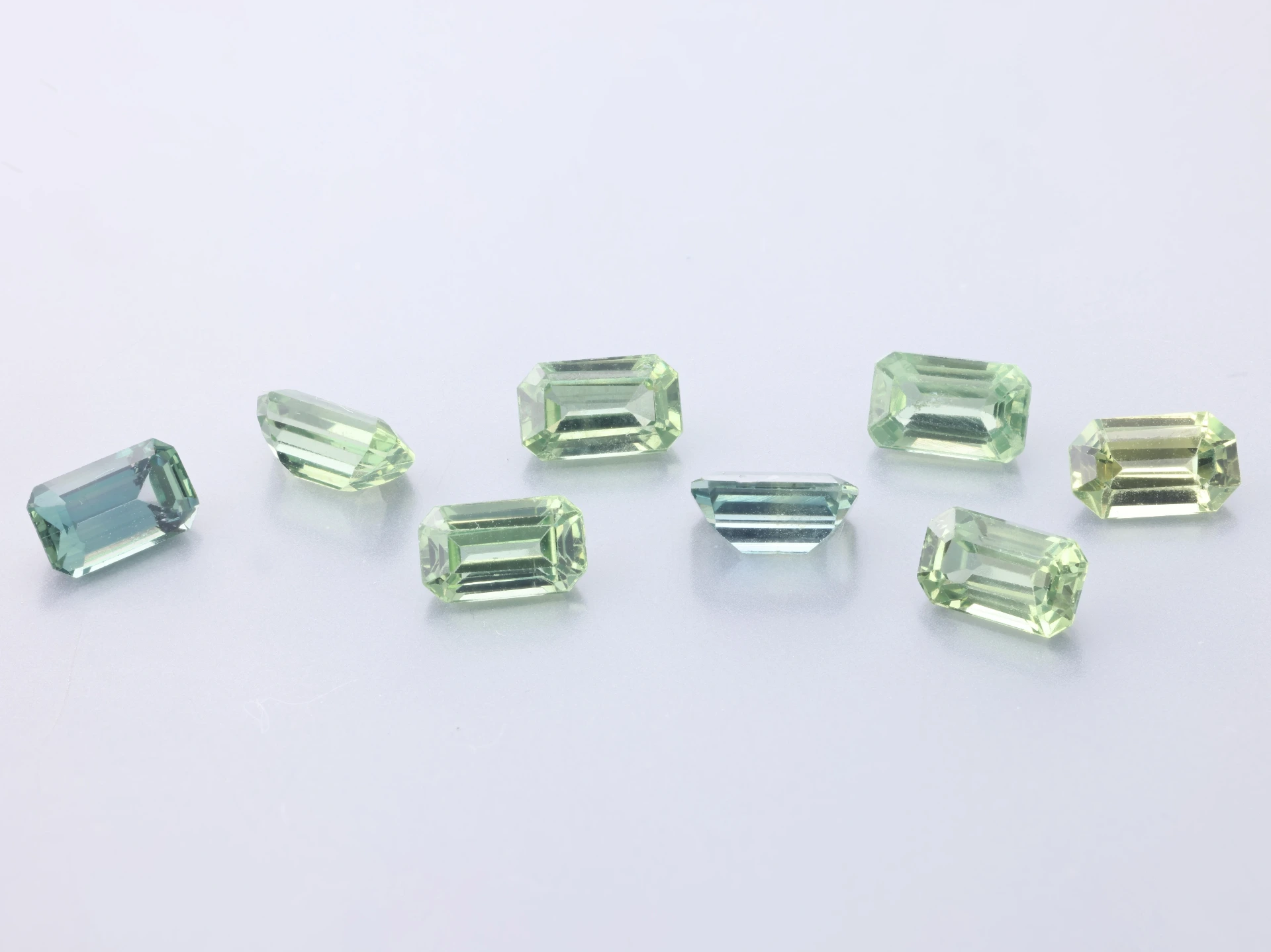 Green Sapphire 5x3mm Emerald Cut