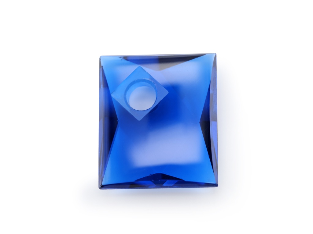 [MBBW1412C1] Synthetic/Lab Grown Spinel 14x12mm Baguette Countersunk Corner Drilled Faceted Back Cobalt Blue