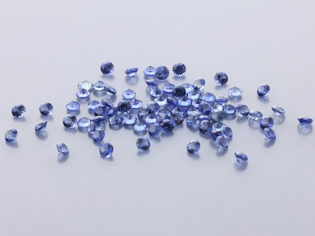 Ceylon Sapphire 1.00mm Round Mid to Dark Blue