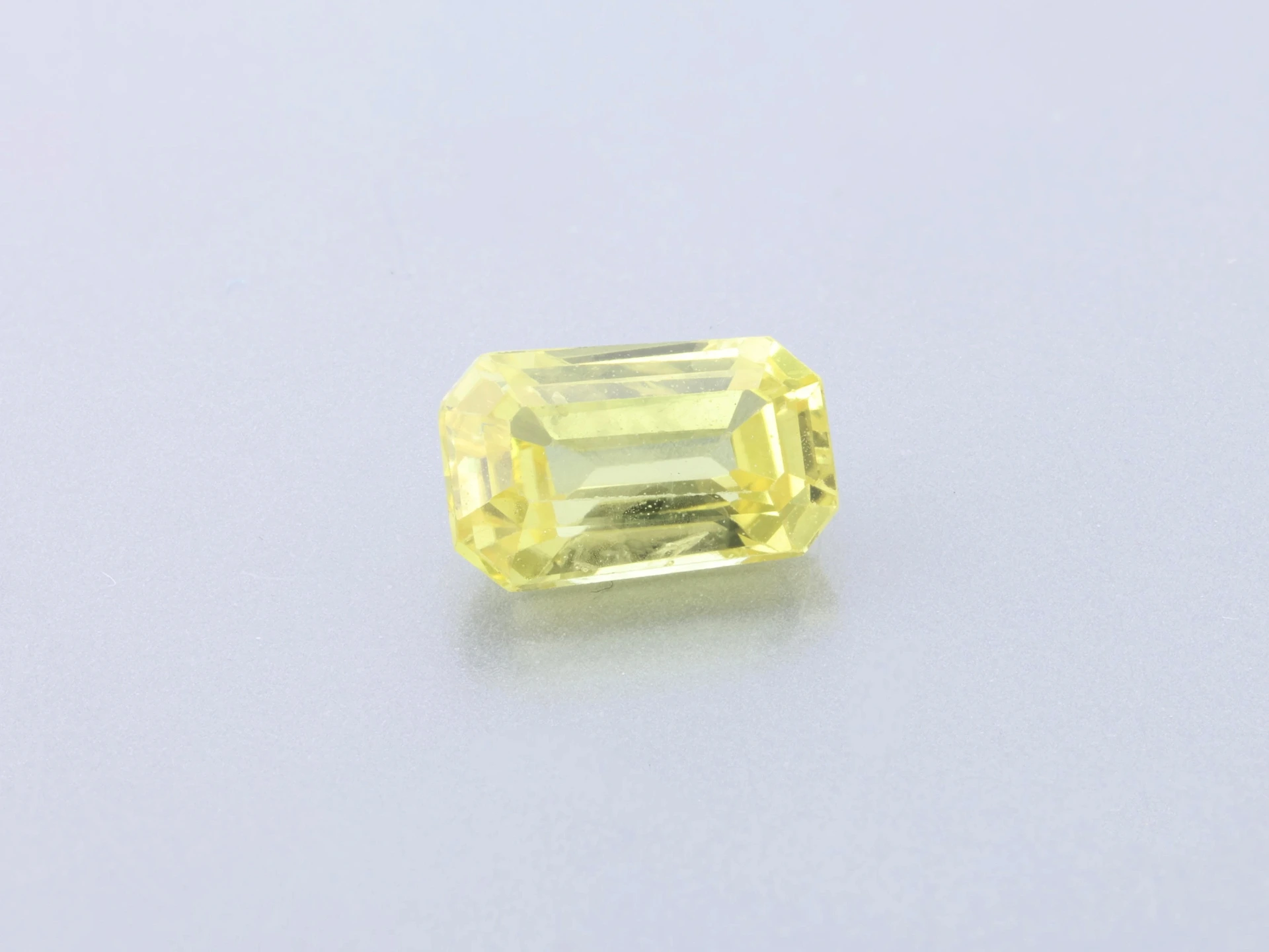 Beryllium Treated Sapphire 5x3mm Emerald Cut Yellow