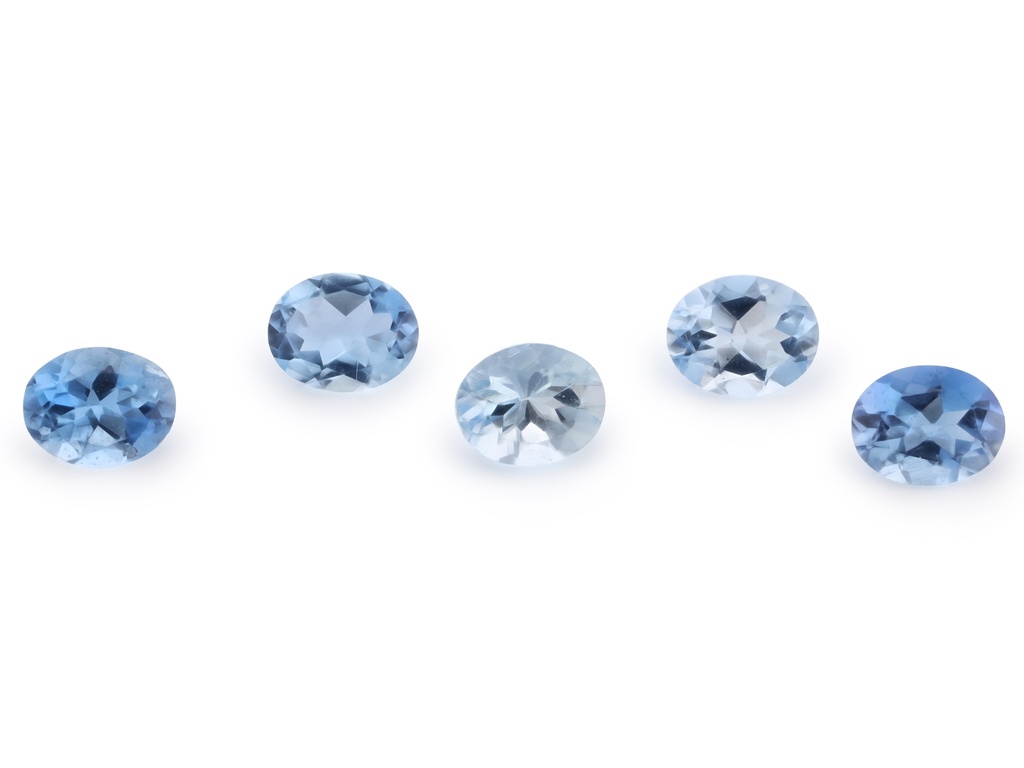 Aquamarine 5x4mm Oval Mid Blue