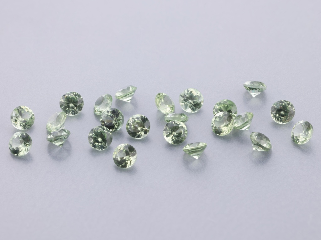 Green Sapphire 2.00mm Round Light Beryllium Treated