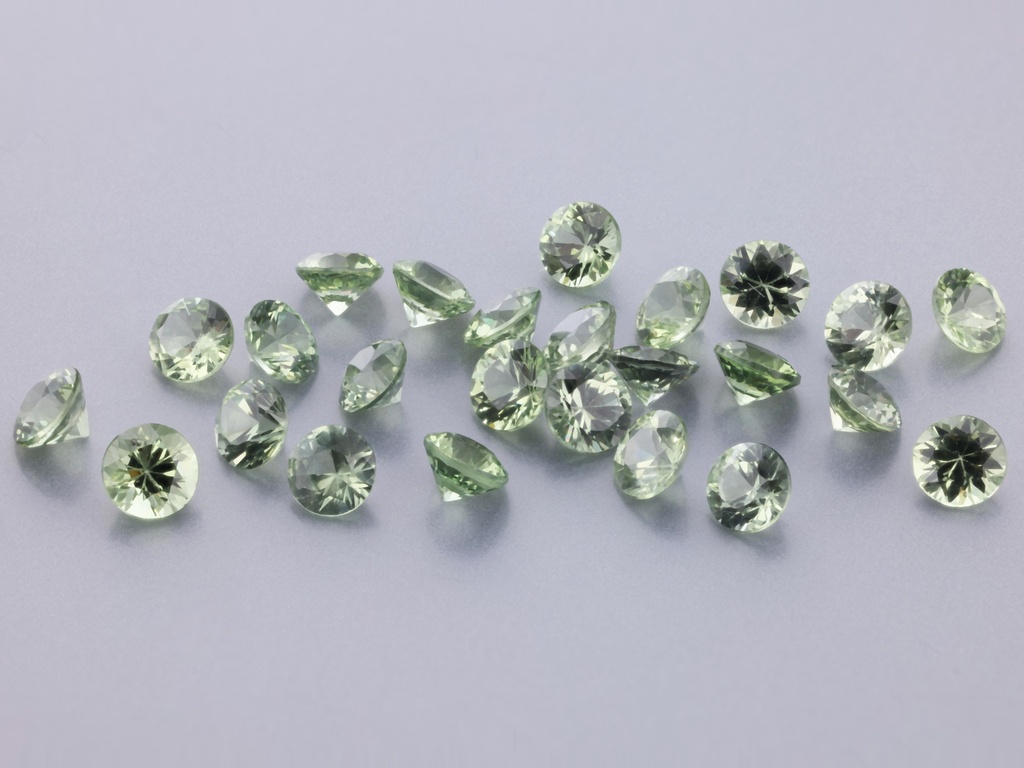 Green Sapphire 2.75mm Round Light Beryllium Treated