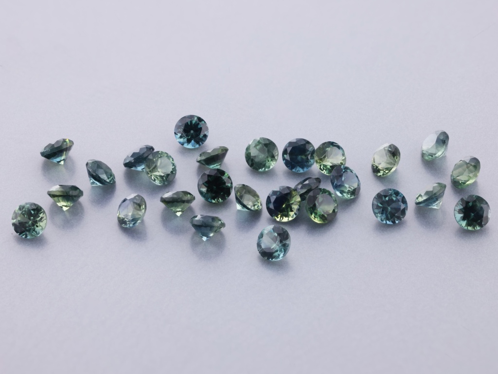 Dark Green Sapphire 2.00mm Round Beryllium Treated