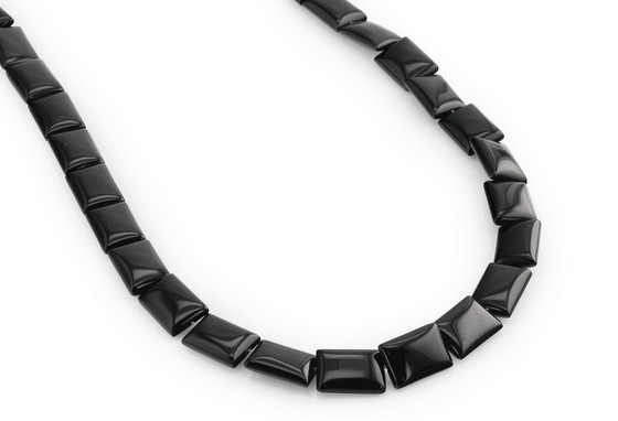 Onyx 12x8mm Rectangle Polished Strand