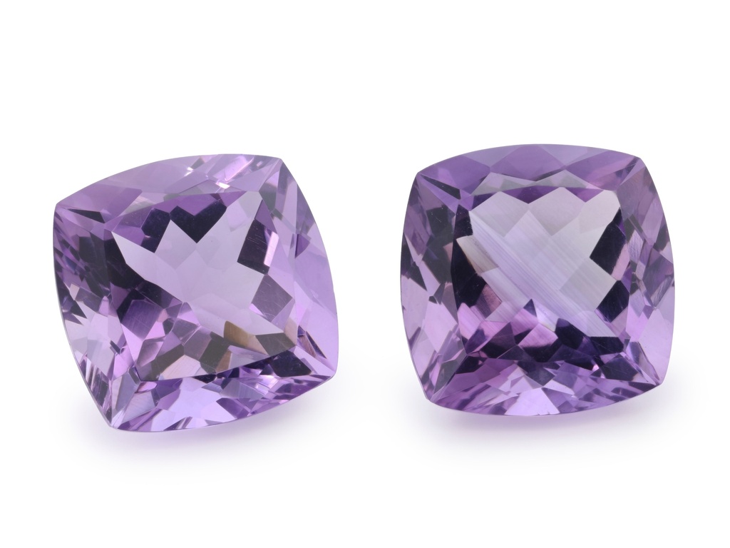 Amethyst 14mm Square Cushion Light Colour