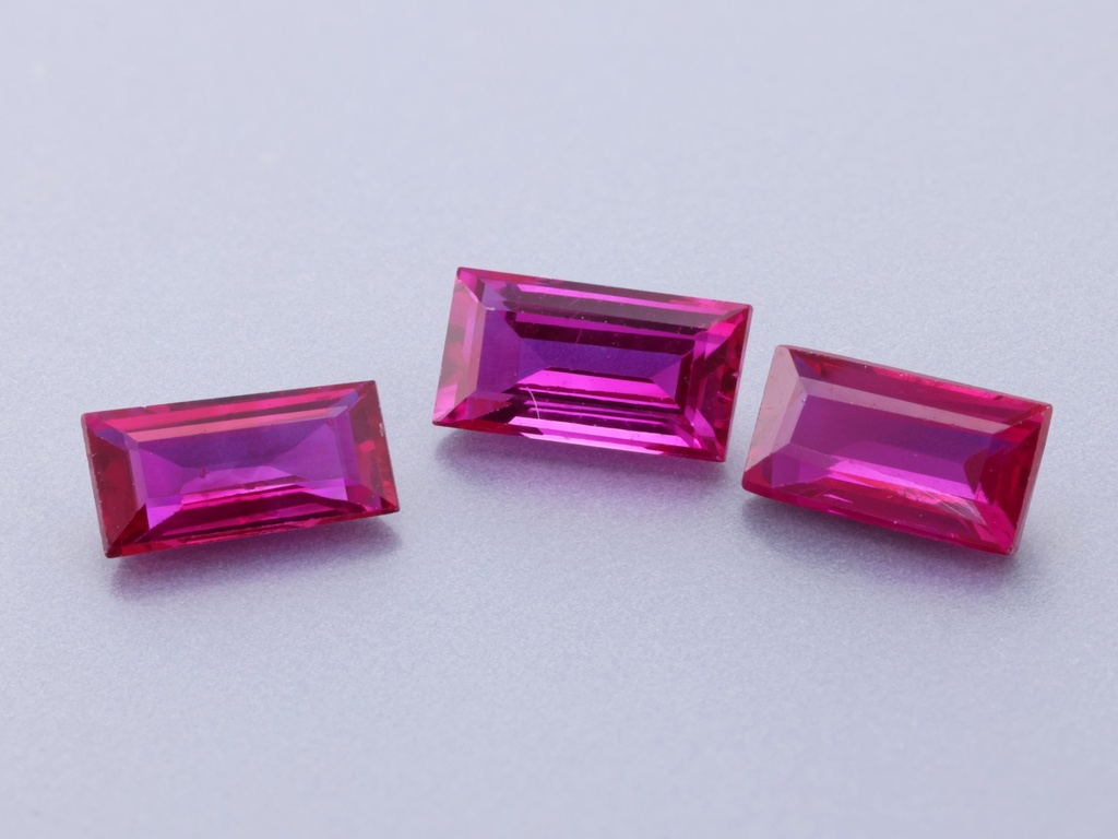 [RKBS0502] Ruby 5x2.5mm Baguette Pink Red