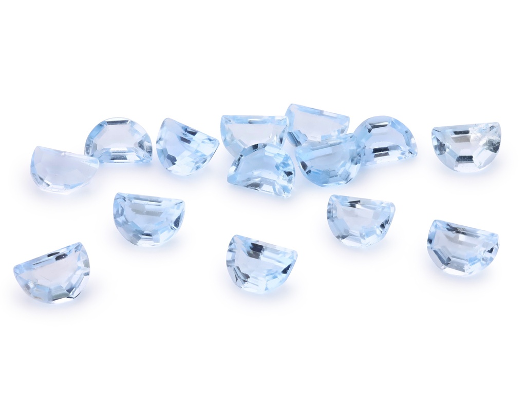 Topaz 7x5mm Half Moon Blue
