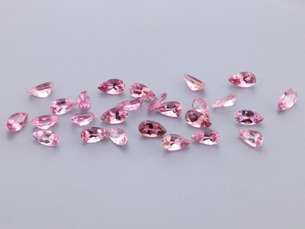 Pink Tourmaline 4x2mm Pear Shape