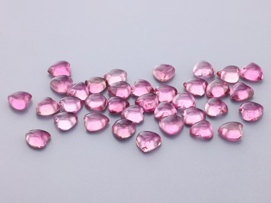 Pink Tourmaline 4.00mm Heart Shape Cabochon