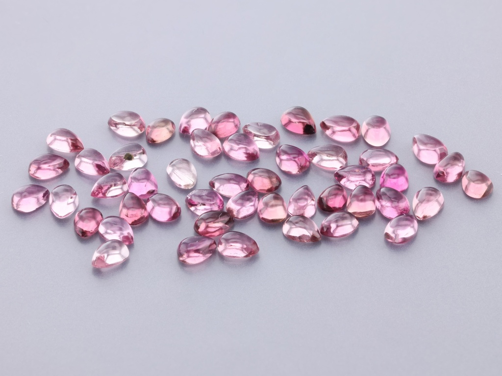 Pink Tourmaline 3x2mm Pear Shape Cabochon