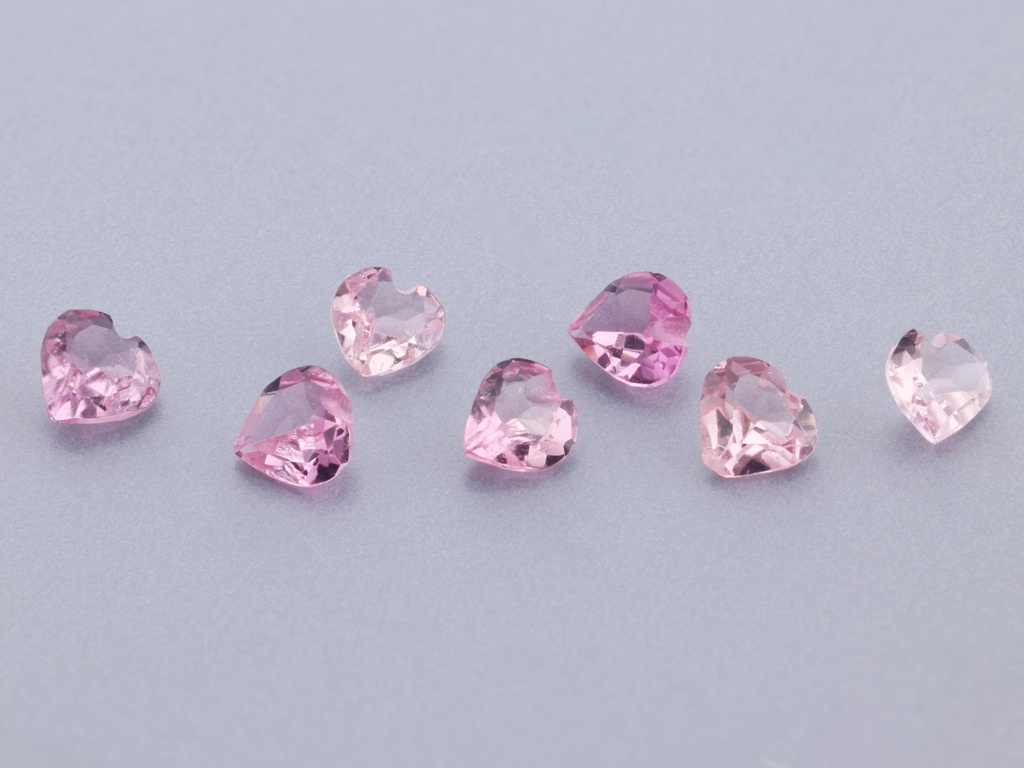 Pink Tourmaline 2.50mm Heart Shape