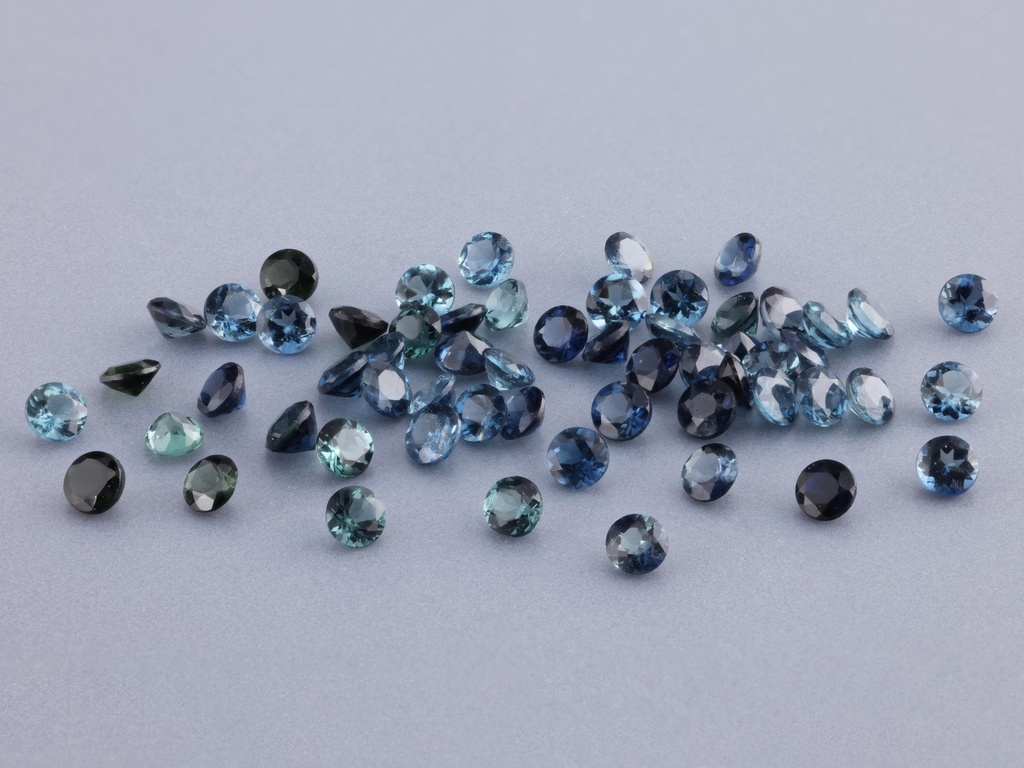Blue Green Tourmaline 2.25mm Round