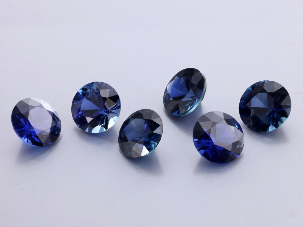Sapphire 5.50mm Round Diamond Cut Blue