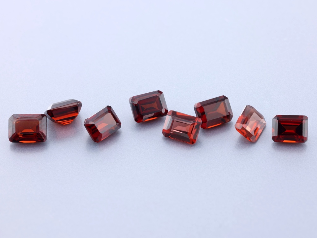 Almandine Garnet 4x3mm Emerald Cut