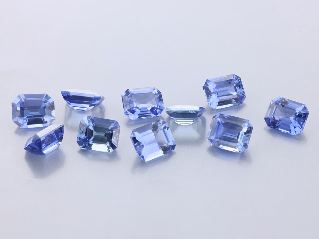 Ceylon Sapphire 5x4mm Emerald Cut Mid Blue