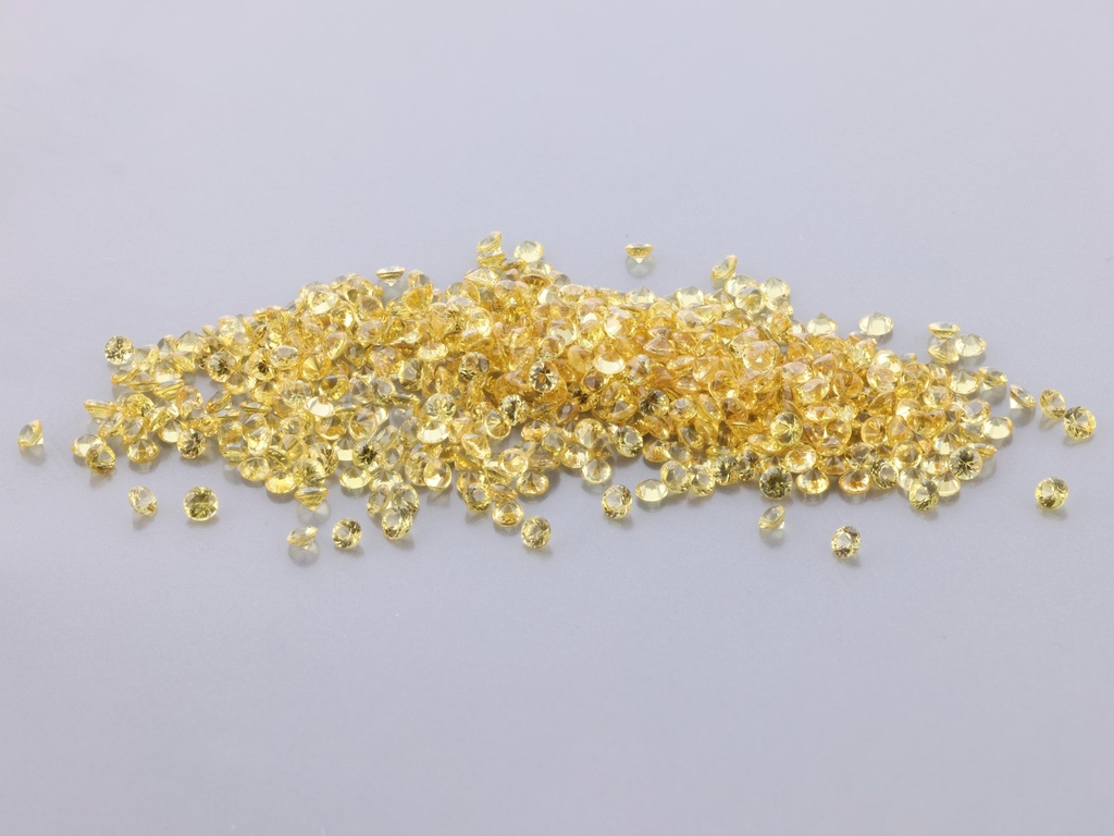 Yellow Sapphire 1.50mm Round Diamond Cut