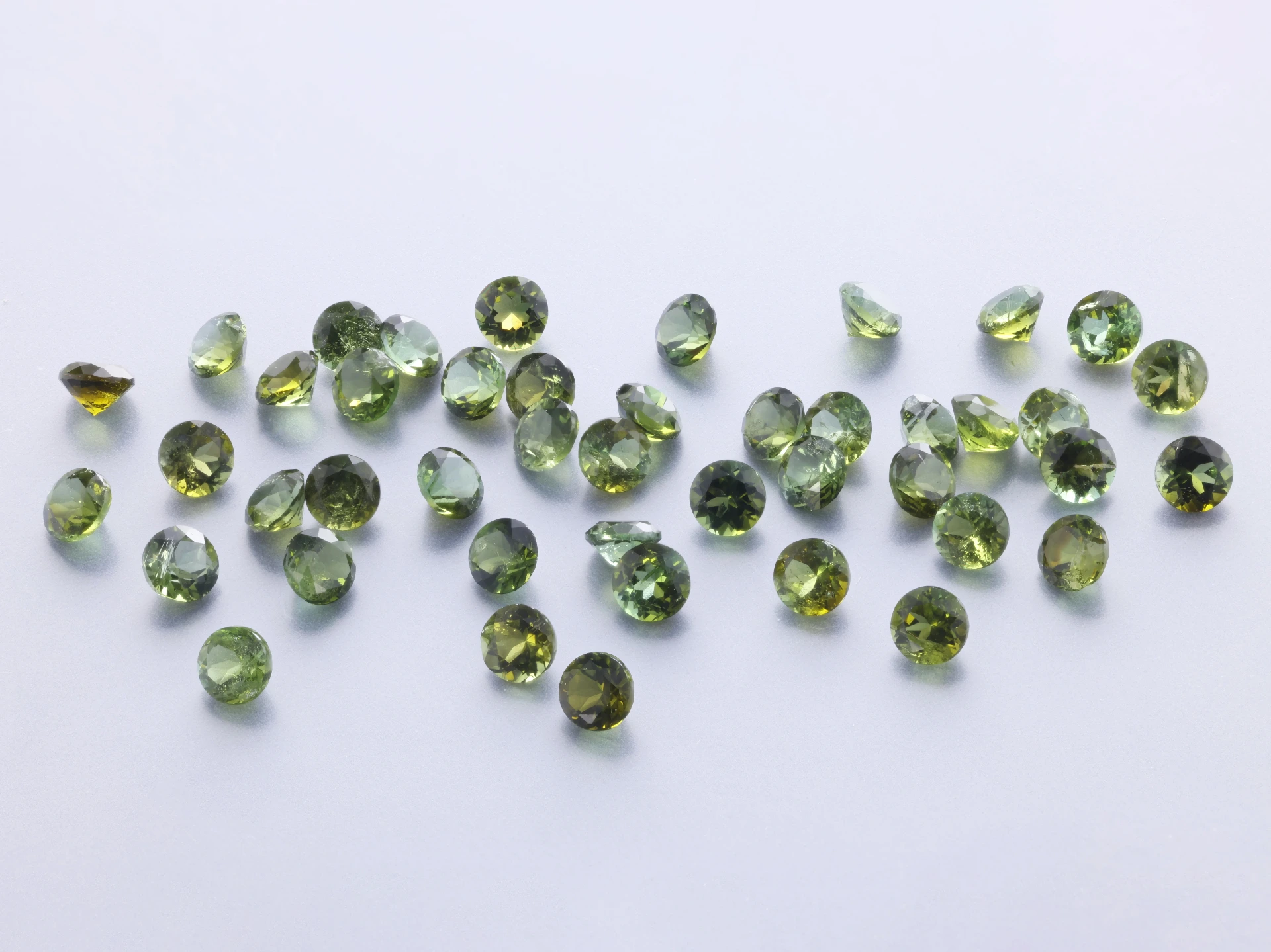 Green Tourmaline 2.25mm Round Diamond Cut