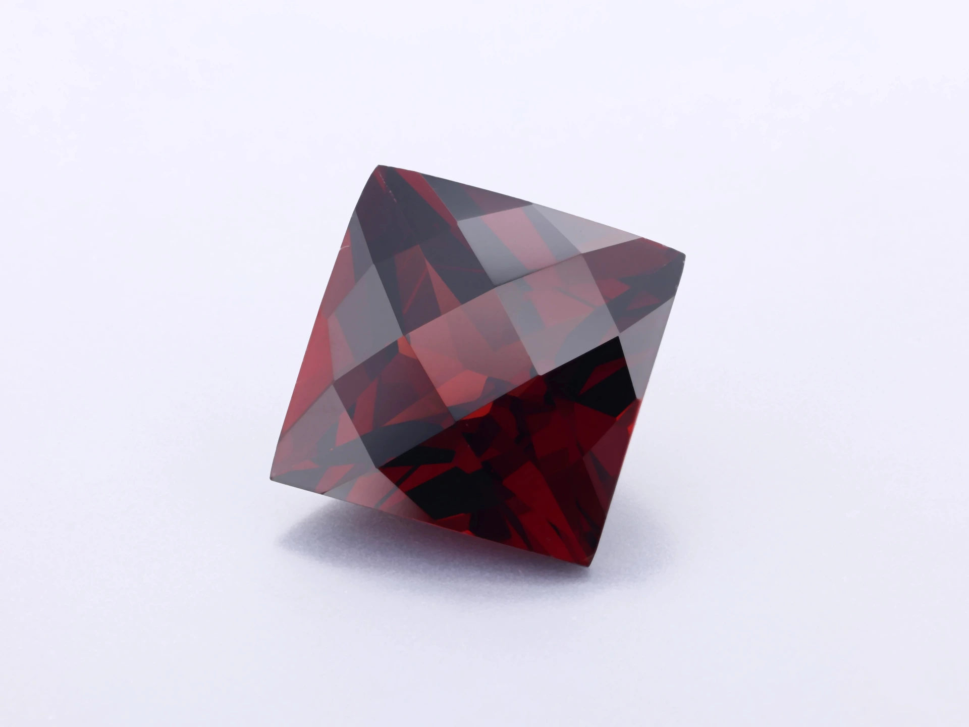 Almandine Garnet 10.00mm Square Chequerboard