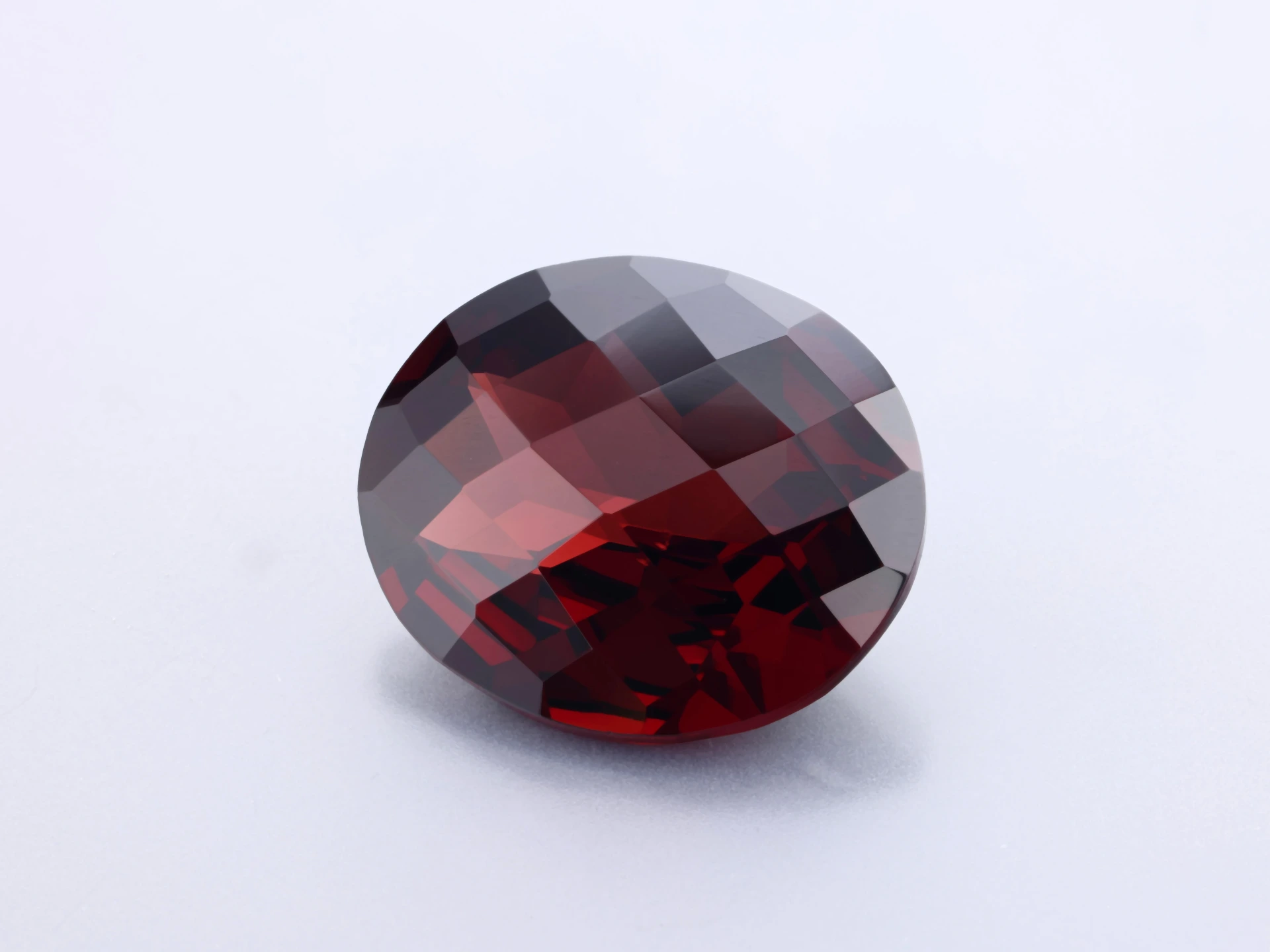 Almandine Garnet 13.00 x 11.00 x 6mm Oval Chequerboard