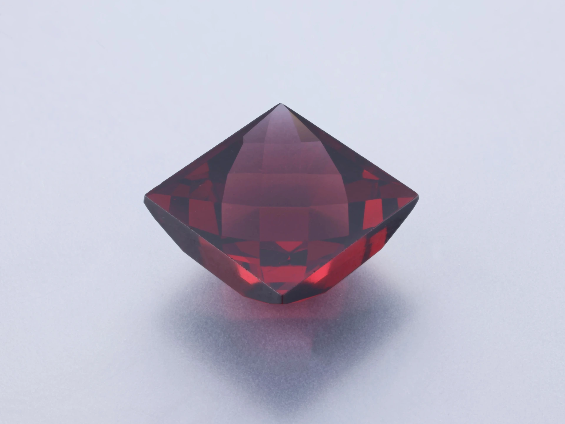 Almandine Garnet 9.00mm Square Chequerboard Flat Back