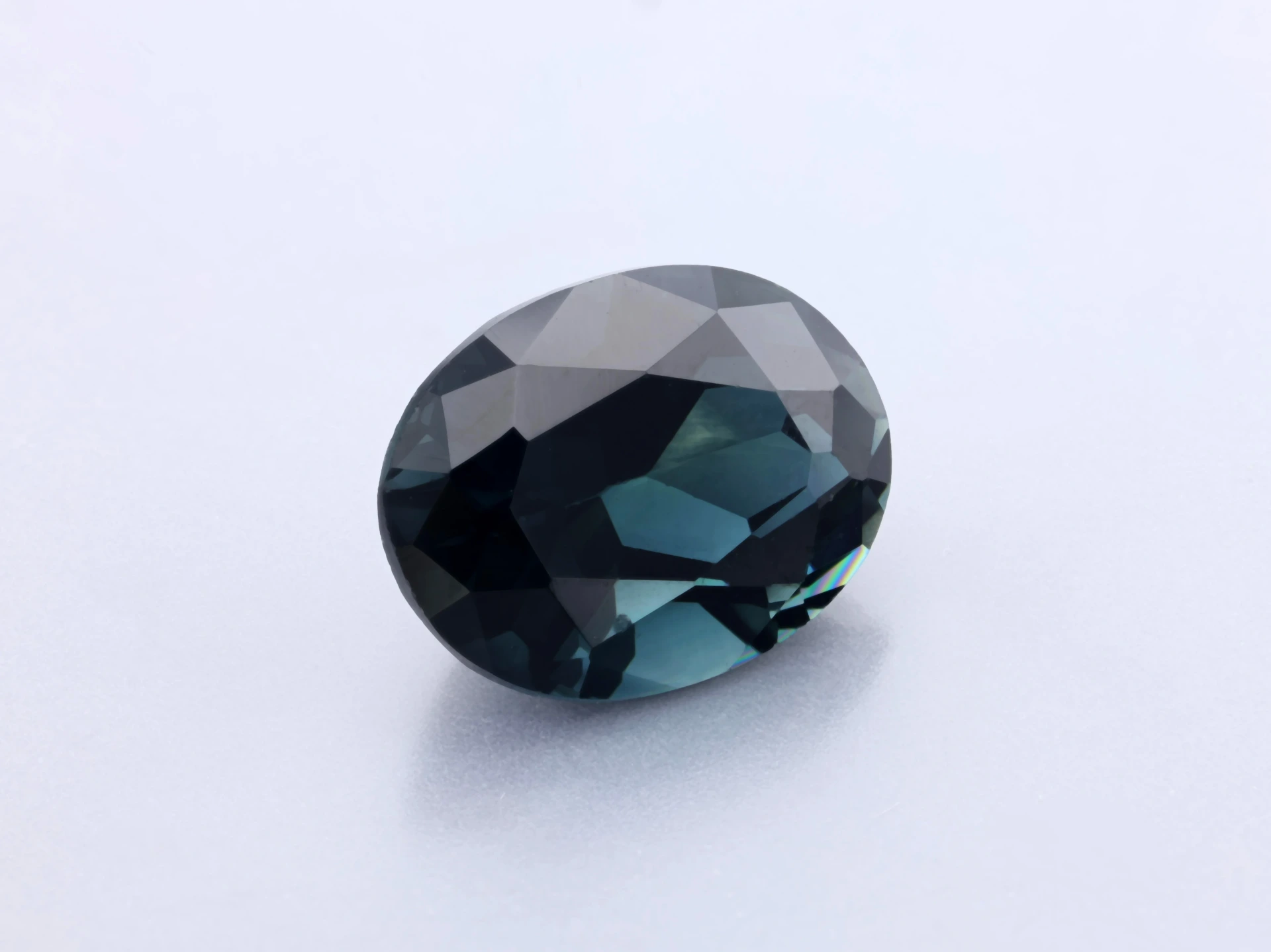 Blue Green Tourmaline 9x7mm Oval Dark
