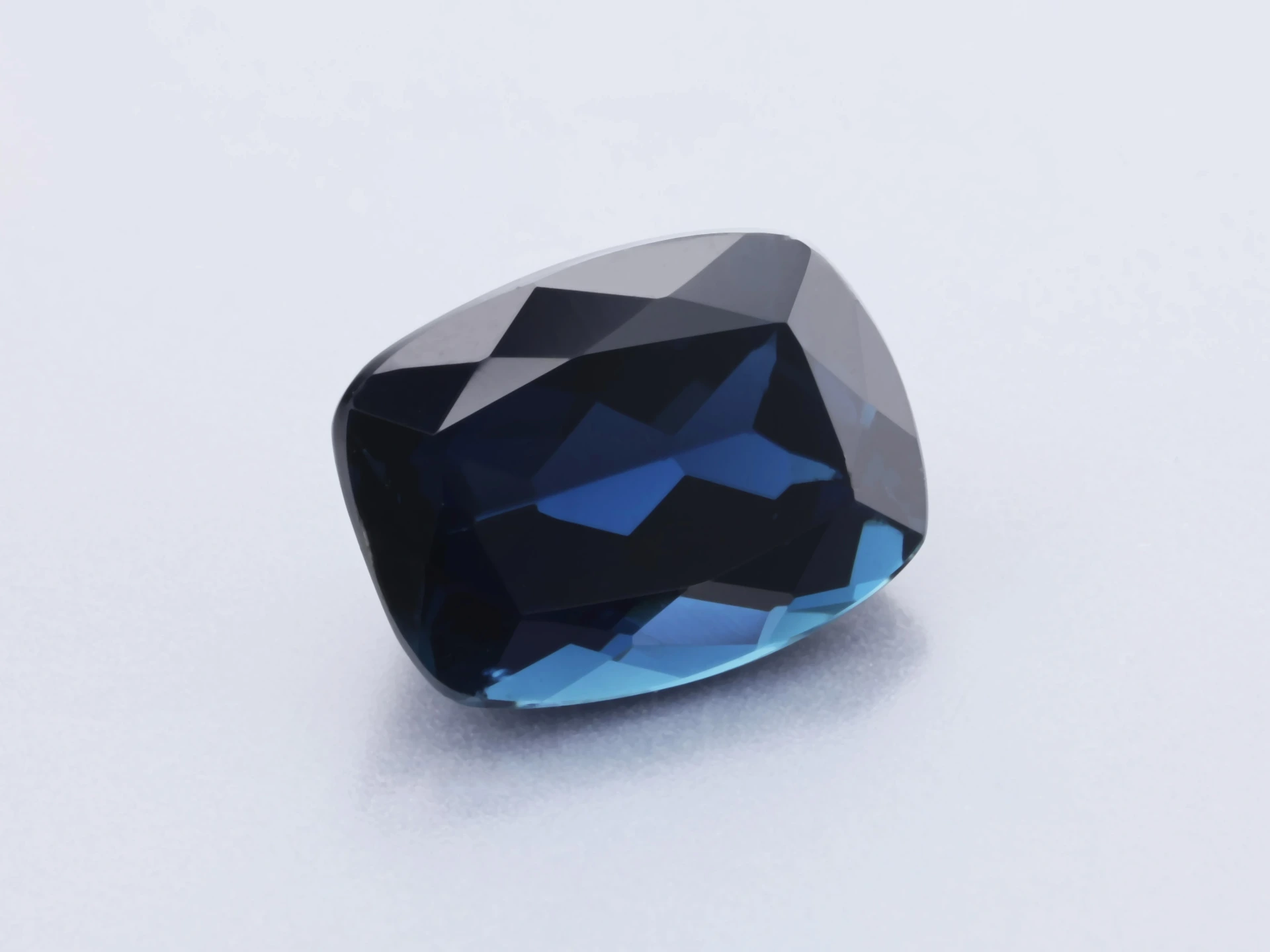 Blue Tourmaline 6.80 x 5.00 x 3.30mm Cushion Dark