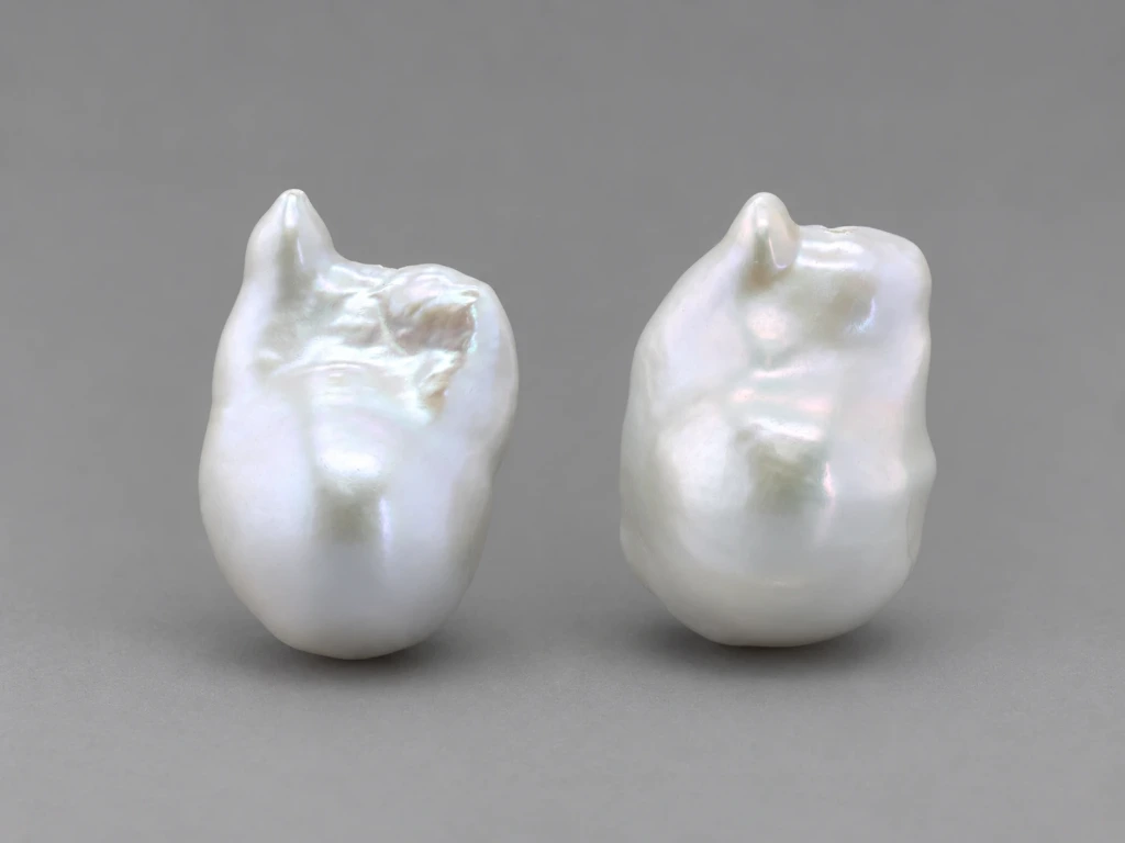 [JFUZ2015X3] Freshwater Pearl Baroque
20x14mm+/- Free Form Half
Drilled White PAIR