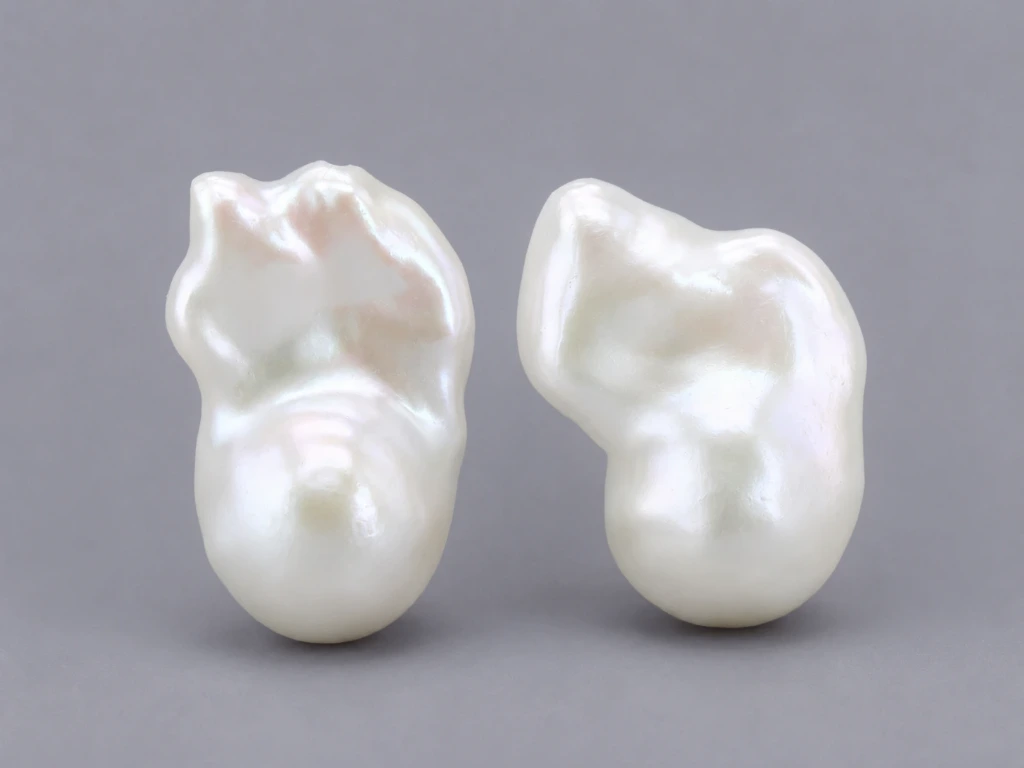 [JFUZ2015X12] Freshwater Pearl Baroque
20x14mm+/- Free Form Half
Drilled White PAIR
